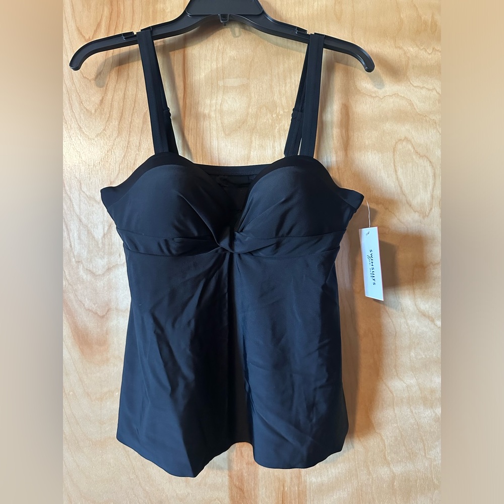 Swimsuits For All Black Tankini Top